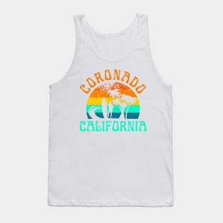 Coronado California Beach Surf Summer Vacation Girl Vintage Sweatshirt Tank Top
